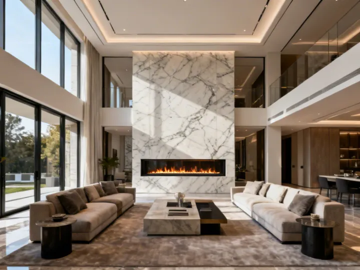 Napoleon Fireplace in Luxury Custom Home