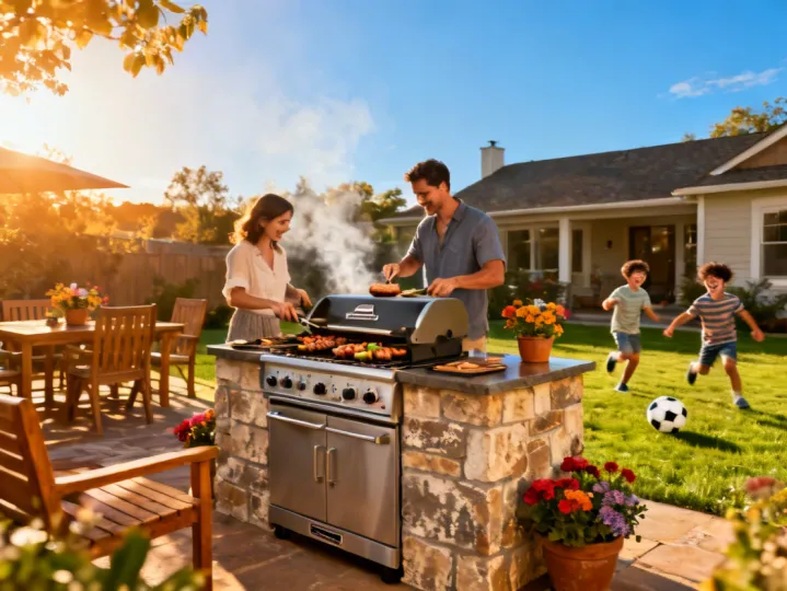 Napoleon Products in Residential Backyard